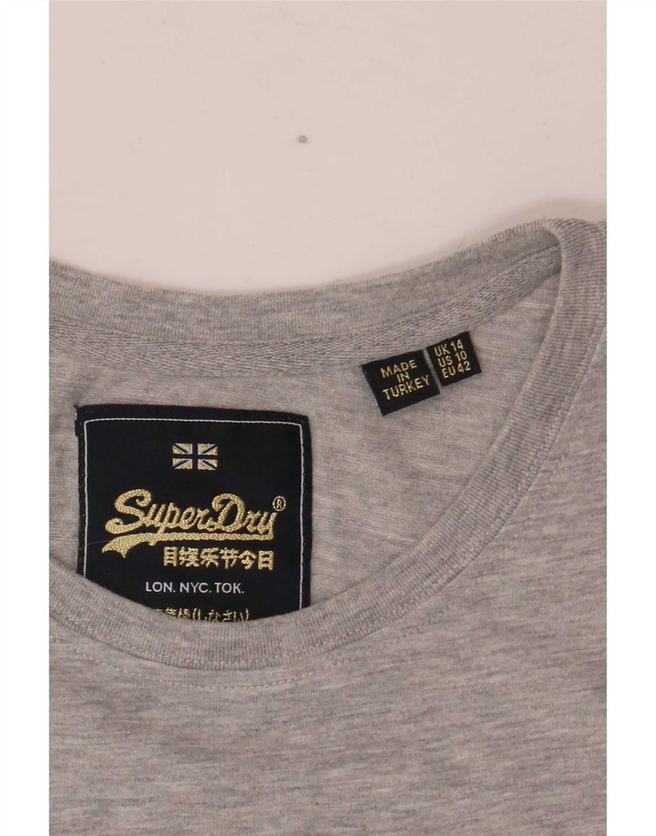 Superdry ženska majica kratkih rukava s grafičkim motivima UK 14 velika siva