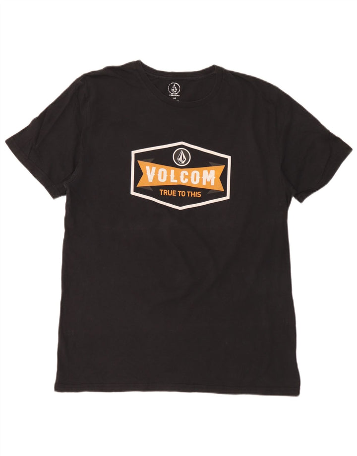Volcom muška majica s grafičkim motivima, veliki crni pamuk