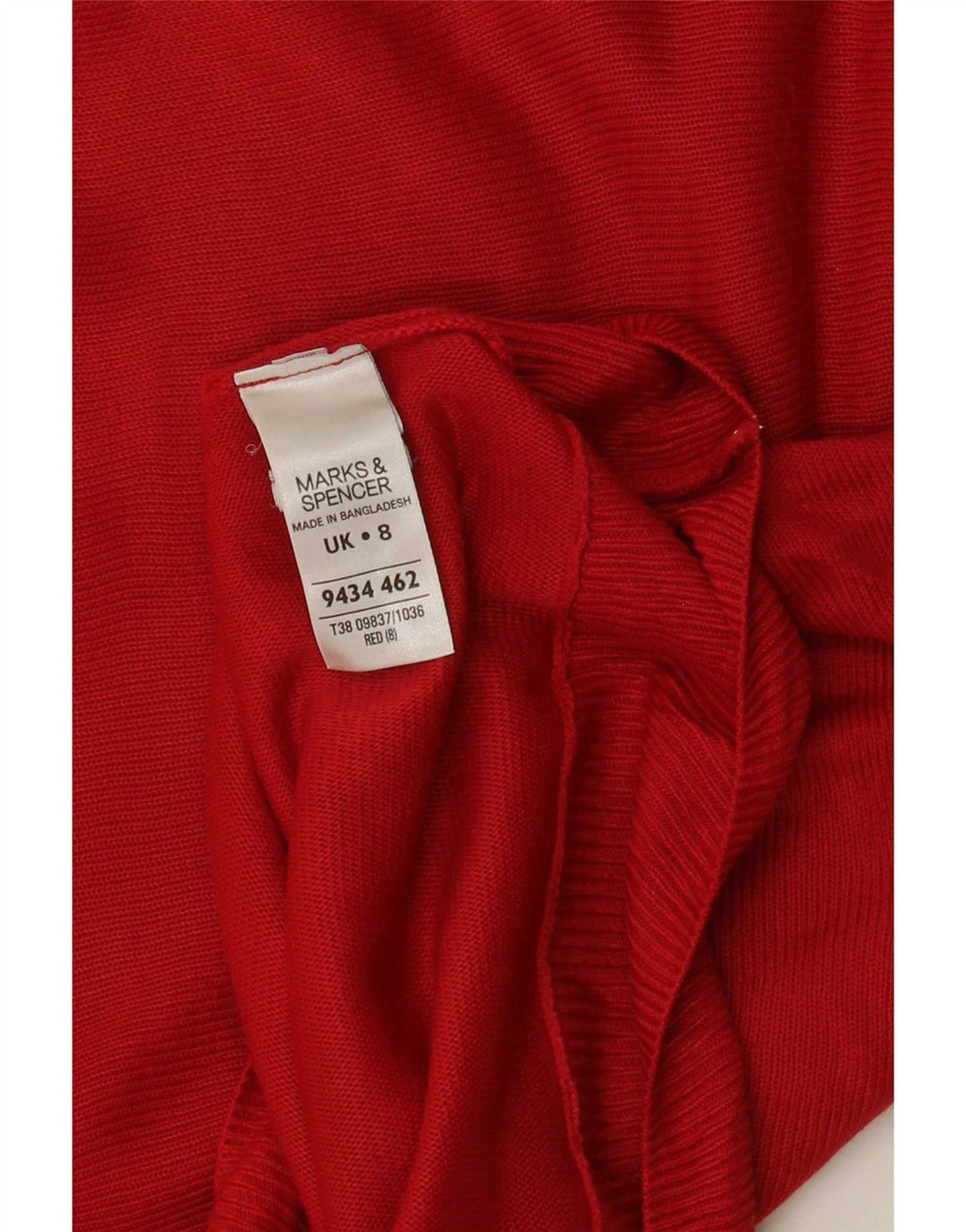 Marks & Spencer ženski veliki džemper s veznim izrezom UK 8 Small Red