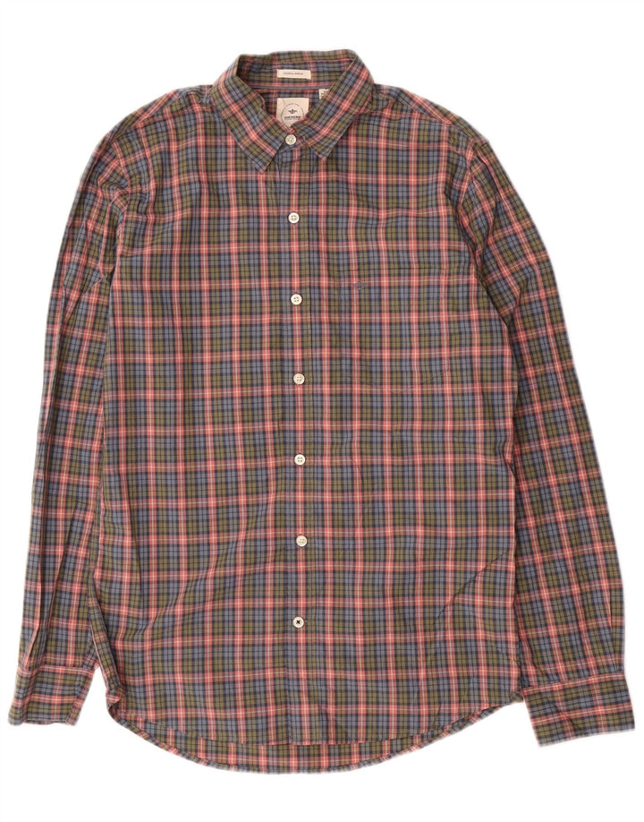 DOCKERS Muška uska košulja malenog raznobojnog kariranog pamuka