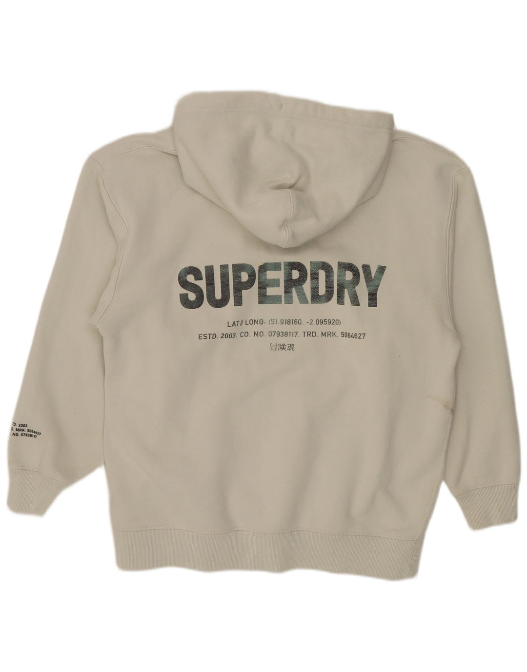 Superdry muška majica s kapuljačom s kapuljačom srednje veličine, bijeli pamuk