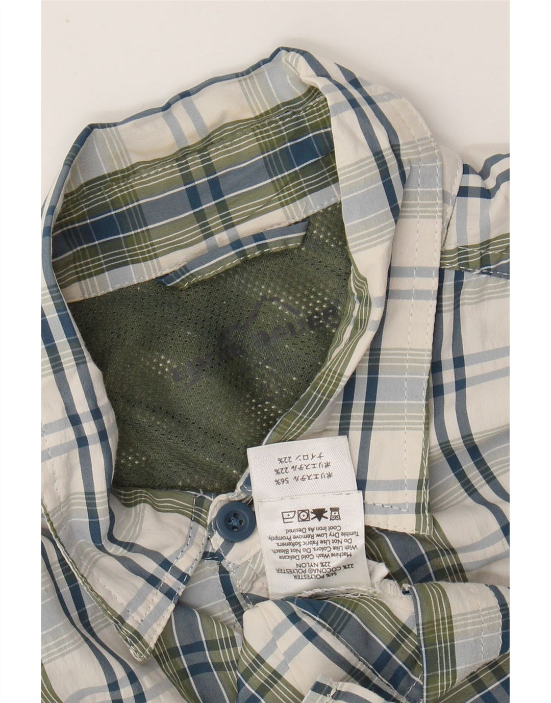 EDDIE BAUER Muška košulja kratkih rukava Srednji kaki karirani poliester