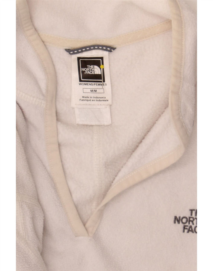 THE NORTH FACE Womens Fleece Jumper UK 14 Medium White Polyester Vintage The North Face and Second-Hand The North Face from Messina Hembry 