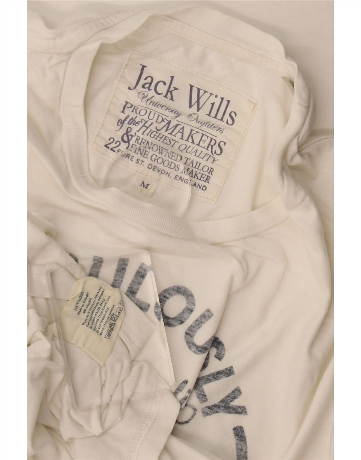 Jack Wills Muška majica kratkih rukava srednje veličine, bijeli pamuk