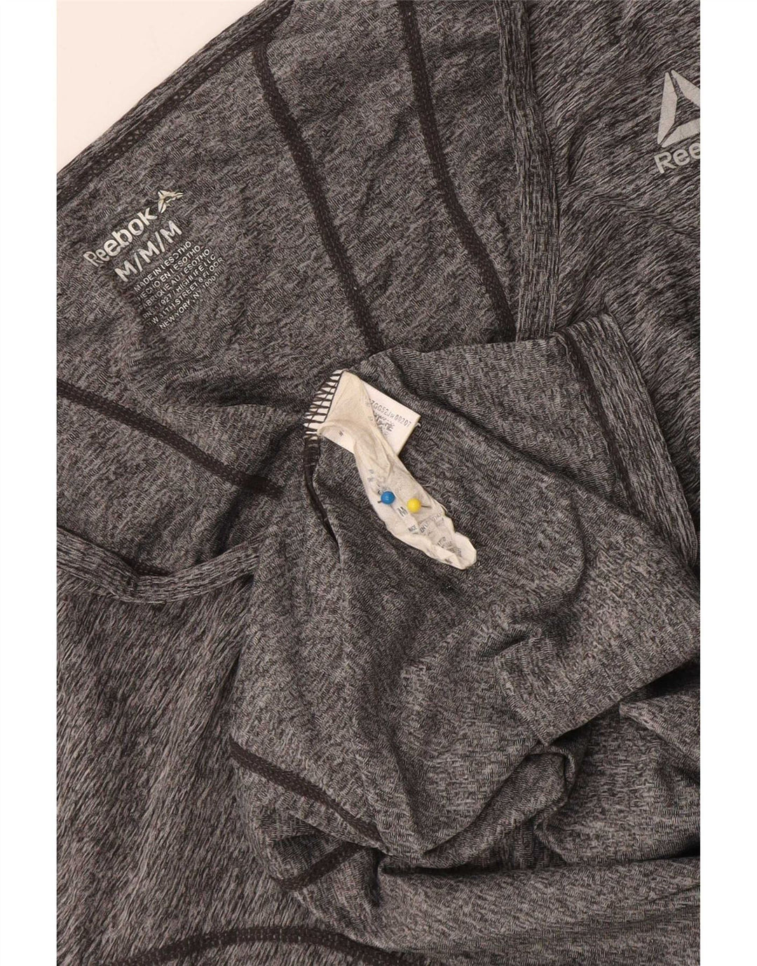 Reebok ženska majica kratkih rukava UK 14 srednje sivi pjegavi poliester