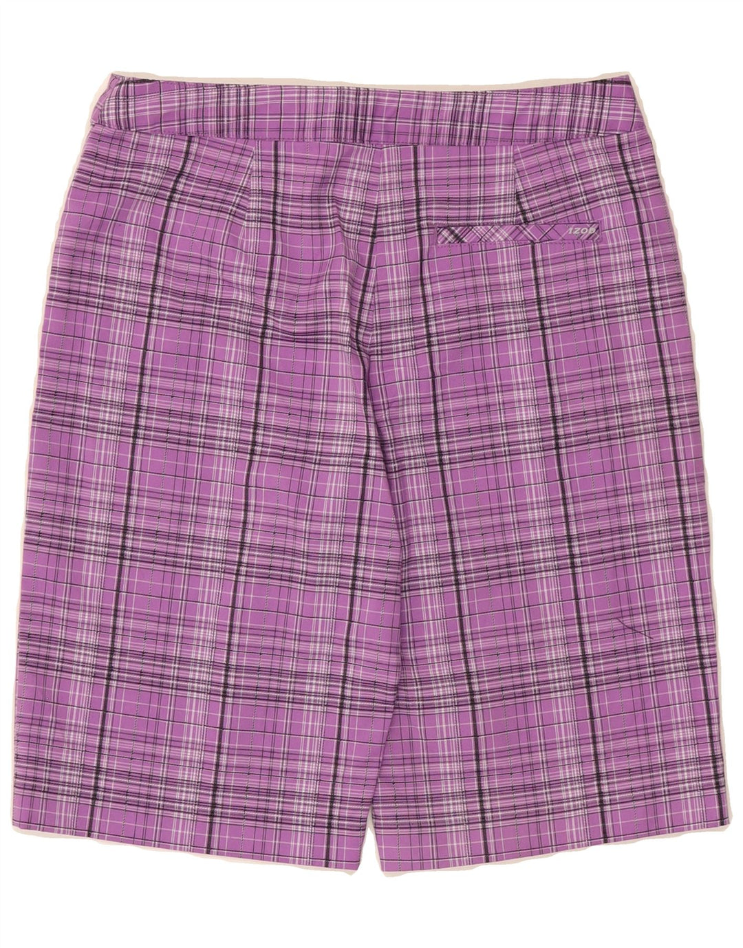 IZOD Womens Casual Shorts US 2 XS W28 Purple Check Polyester Vintage Izod and Second-Hand Izod from Messina Hembry 