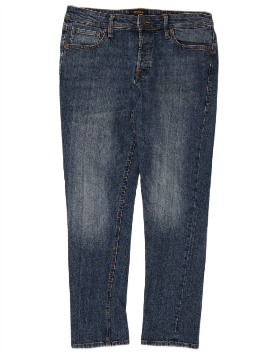 JACK & JONES Muške uske traperice W34 L30 Plavi pamuk