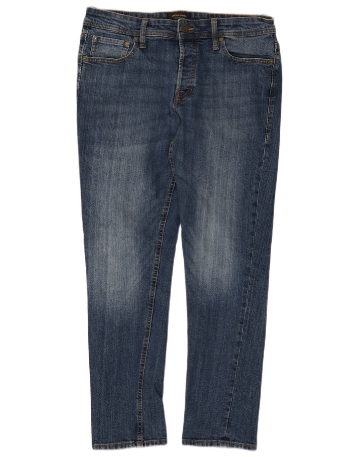 JACK & JONES Muške uske traperice W34 L30 Plavi pamuk