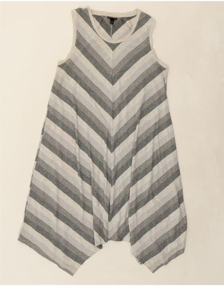 MOSSIMO Womens Tent Dress UK 16 Large Grey Striped Polyester Vintage Mossimo and Second-Hand Mossimo from Messina Hembry 