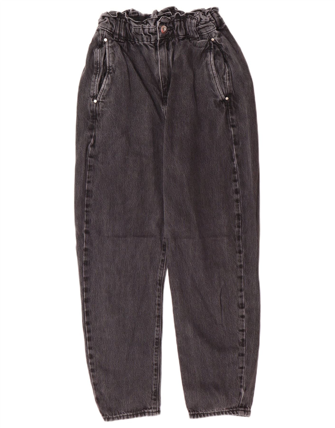 Zara ženske sužene traperice visokog struka EU 34 2XS W24 L25 sive pamučne moderne