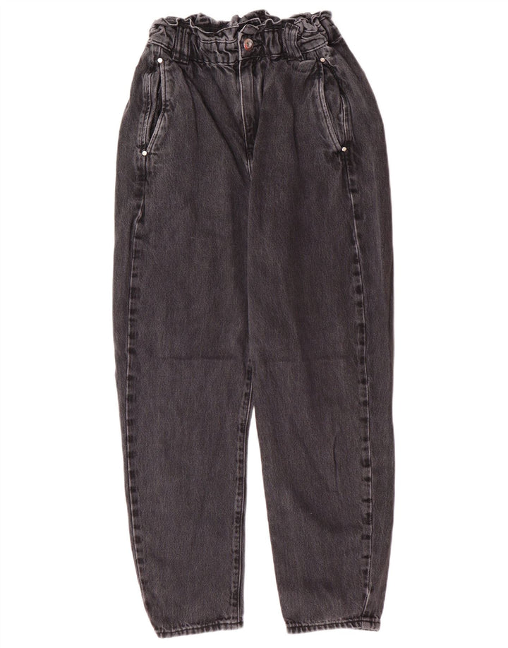 Zara ženske sužene traperice visokog struka EU 34 2XS W24 L25 sive pamučne moderne