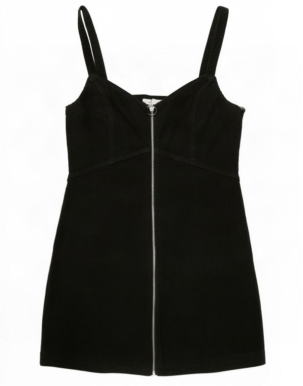 Topshop ženska slip haljina od samta UK 12 Srednje zeleni pamuk