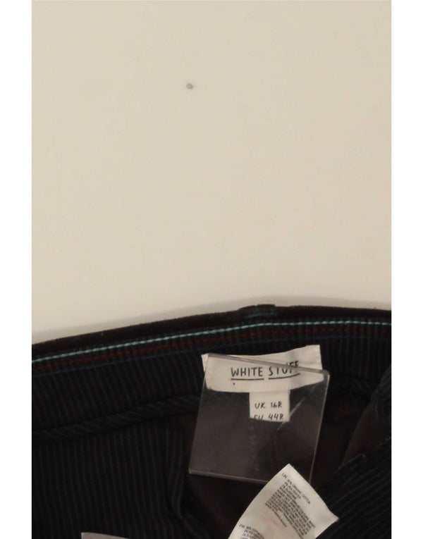 White Stuff Ženske sužene ležerne hlače od velura UK 16 Large W36 L27 Crne