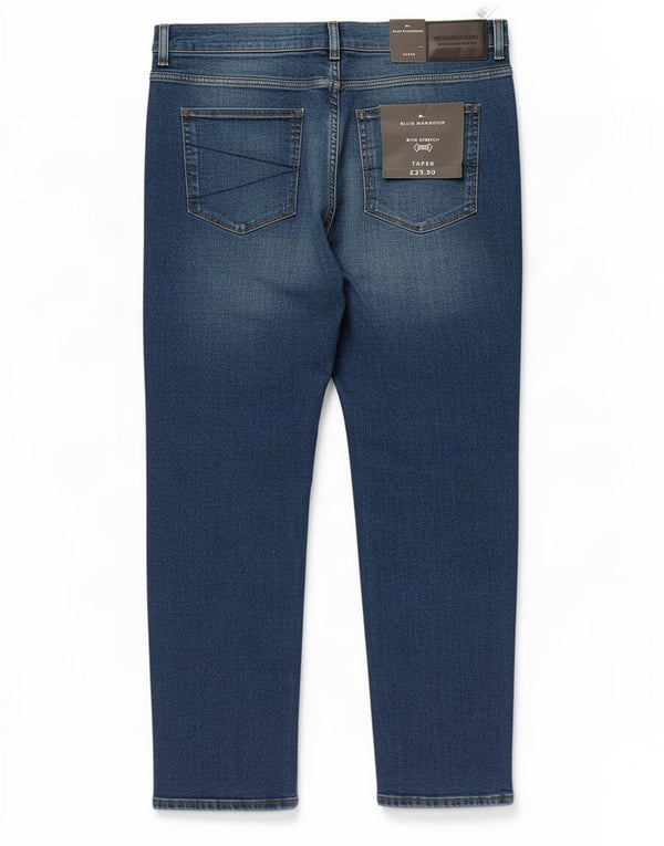 Marks & Spencer Mens Tapered Jeans W38 L29 Blue Cotton