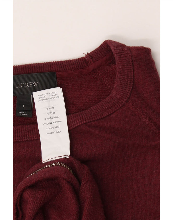 J. CREW Mens Sweatshirt Jumper Large Burgundy Cotton Vintage J. Crew and Second-Hand J. Crew from Messina Hembry 
