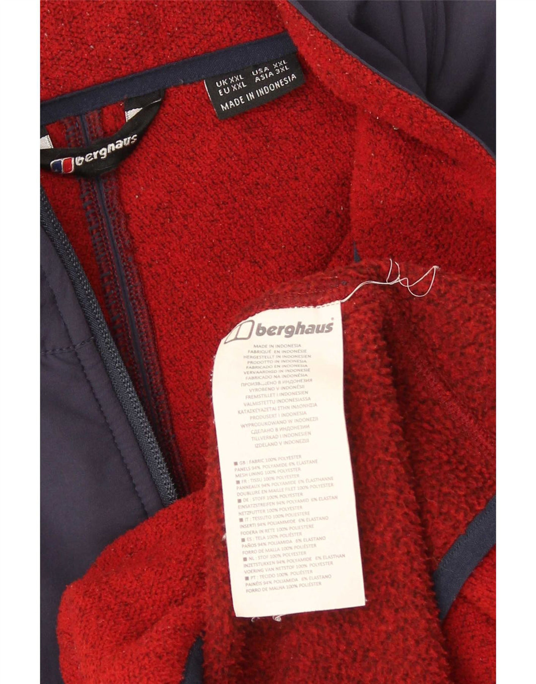 Berghaus muška jakna od flisa UK 44 2XL poliester crvene boje