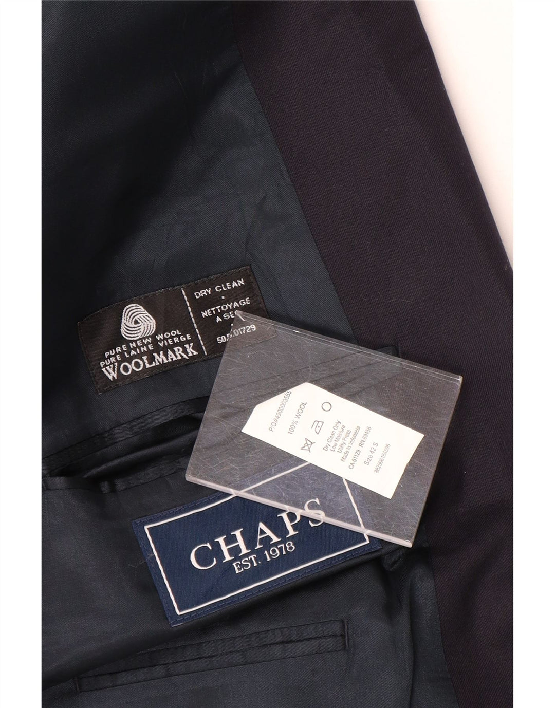 Chaps muška jakna s 2 gumba UK 42 XL tamnoplava vuna