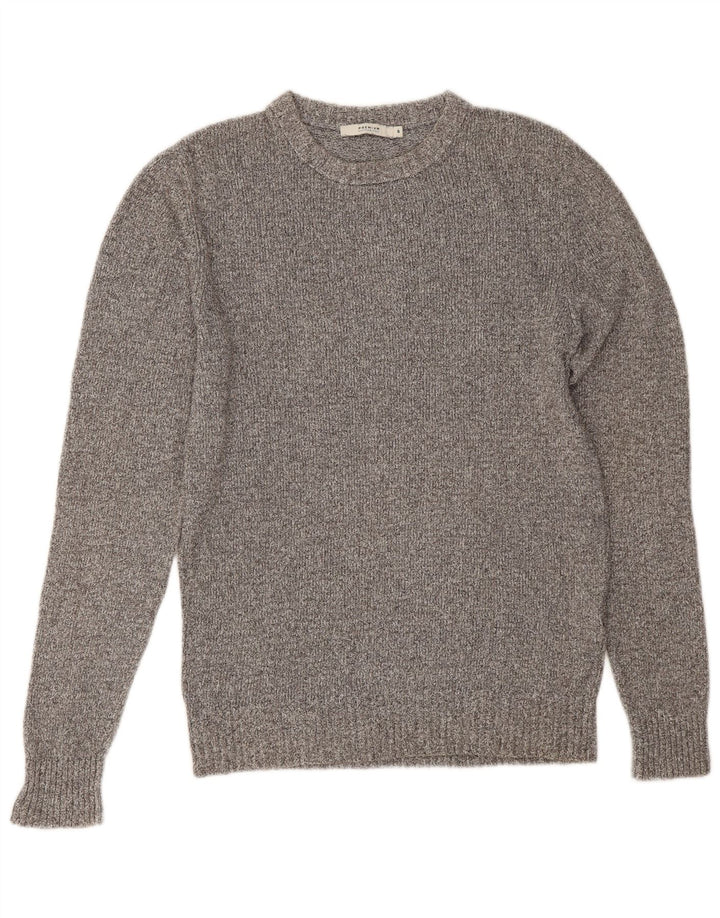 Jack & Jones muški pulover s okruglim izrezom, mali sivi pamuk