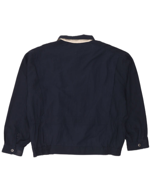 Vintage muška bomber jakna UK 42 XL tamnoplavi poliester