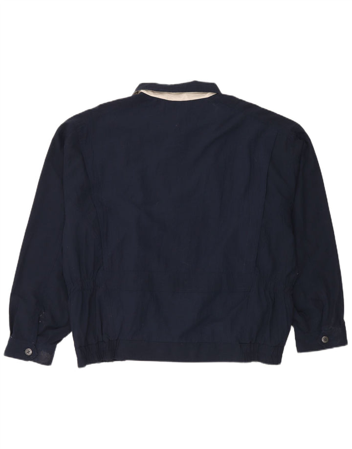Vintage muška bomber jakna UK 42 XL tamnoplavi poliester