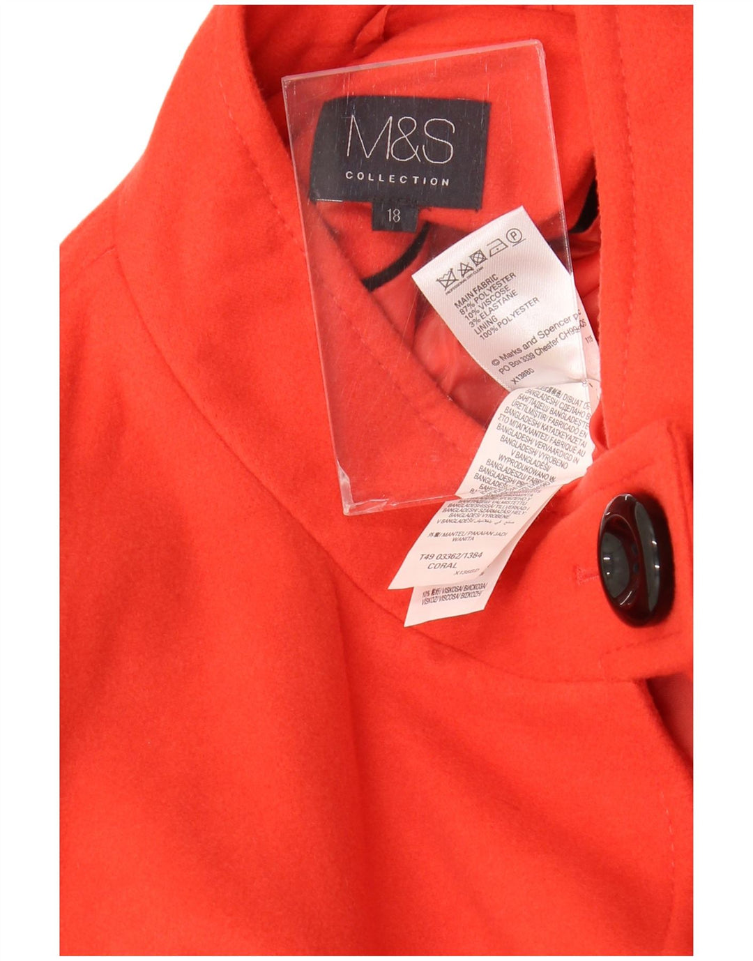 Marks & Spencer ženski kaput UK 18 XL narančasti poliester