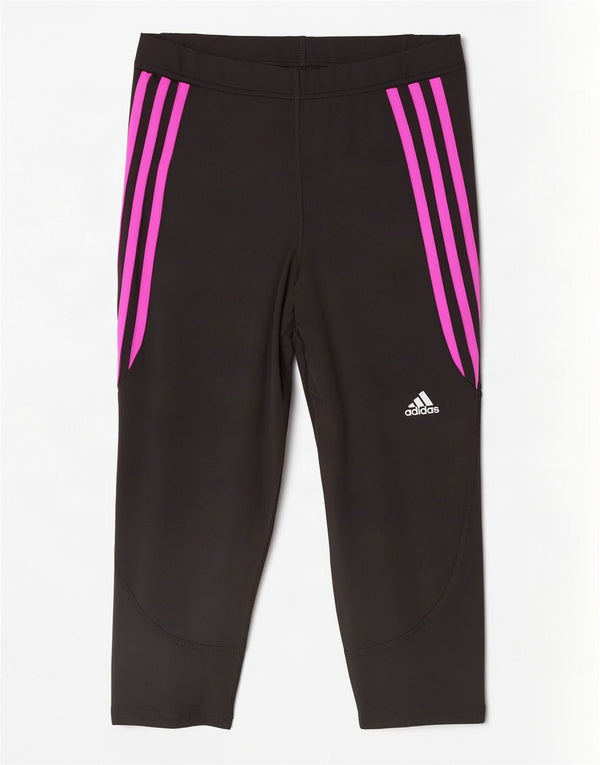 Adidas ženske Capri tajice UK 12/14 Srednji crni poliester