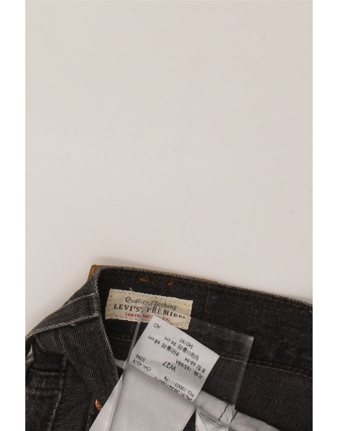 LEVI'S Ženske 501 traper kratke hlače visokog struka W27 Male sive pamučne