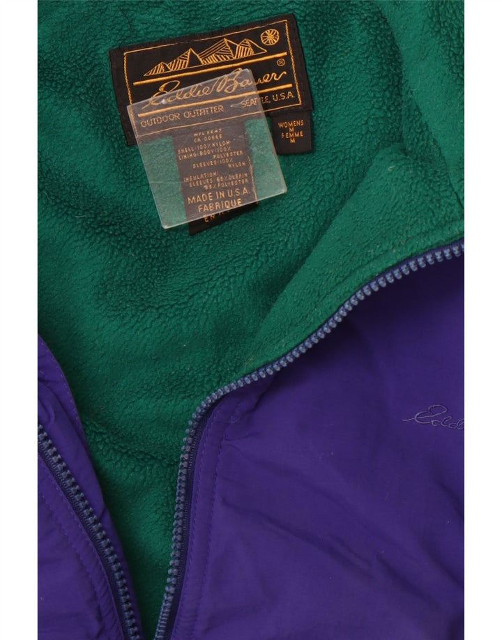 EDDIE BAUER Ženska bomber jakna UK 14 Srednje ljubičasti najlon