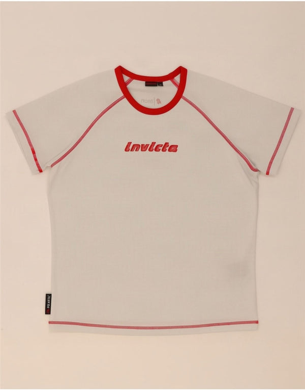 Invicta Boys Graphic T-Shirt Top 11-12 Years Large White Poliester