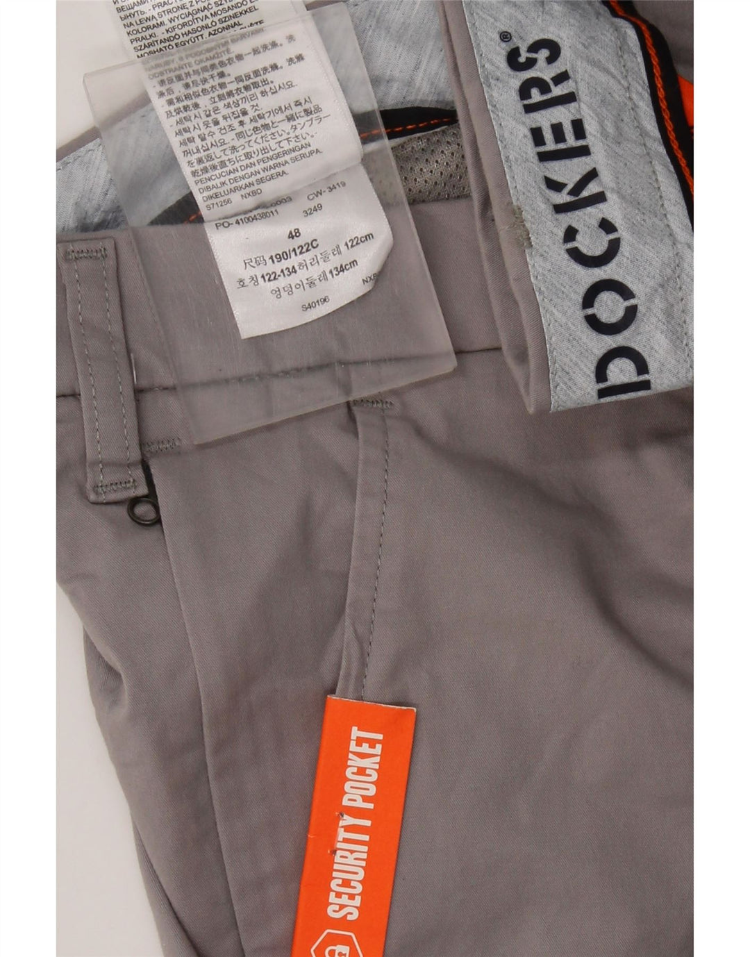 DOCKERS Muške chino kratke hlače W48 4XL sivi pamuk