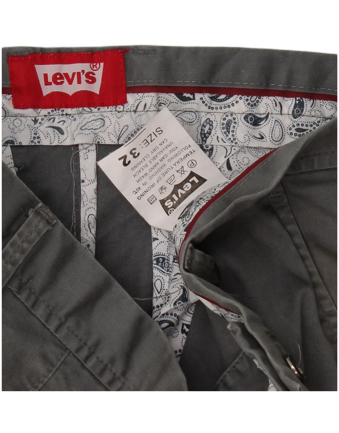 Levi's muške uske chino hlače W32 L30 sive