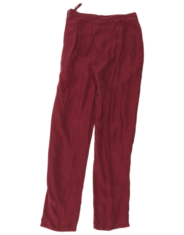 Vintage ženske sužene ležerne hlače male W28 L28 Bordo
