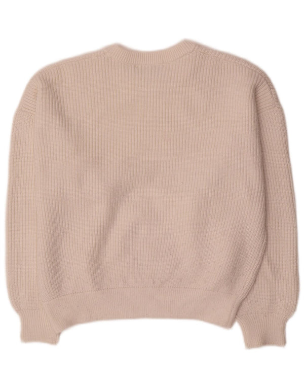 Zara ženski pulover s okruglim izrezom UK 10 Mala bijela viskoza