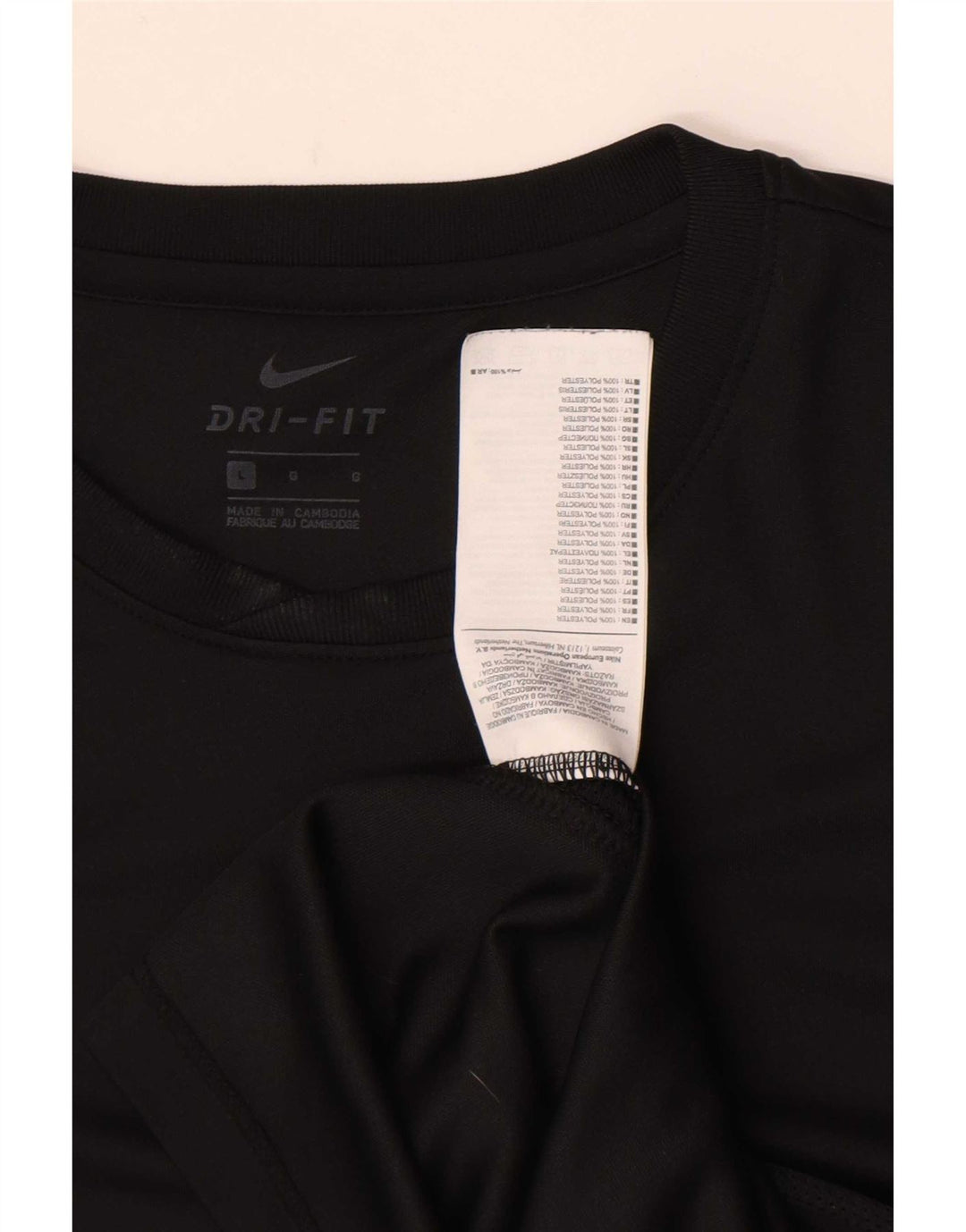 Nike Dri Fit majica kratkih rukava, veliki crni poliester