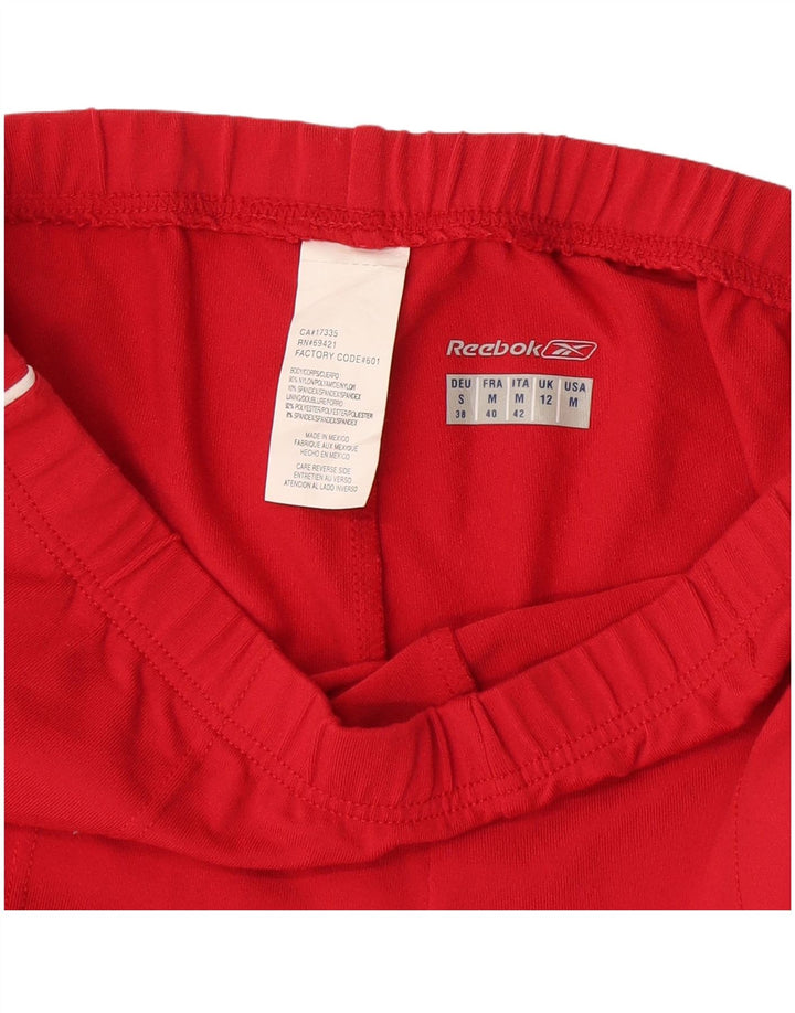 Reebok ženske hlače za trenirku UK 12 srednje crvene najlonske hlače