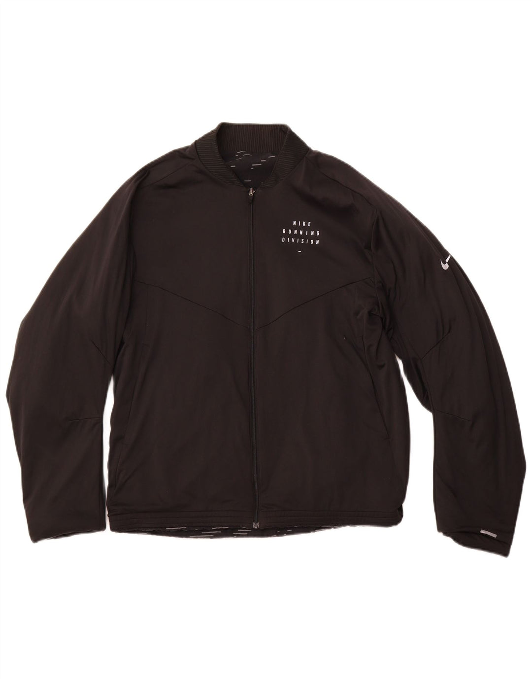 NIKE muška gornja jakna Therma-Fit reverzibilne trenirke srednje crne pruge