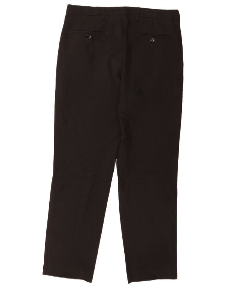 Marks & Spencer muške chino hlače standardnog kroja W32 L31 crni poliester