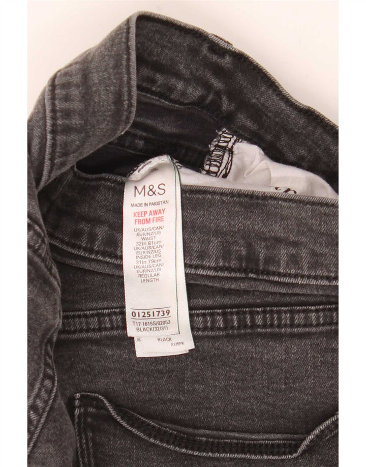 Marks & Spencer muške uske traperice W32 L31 crni pamuk