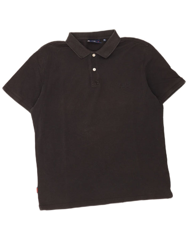 Superdry muška polo majica XL crni pamuk