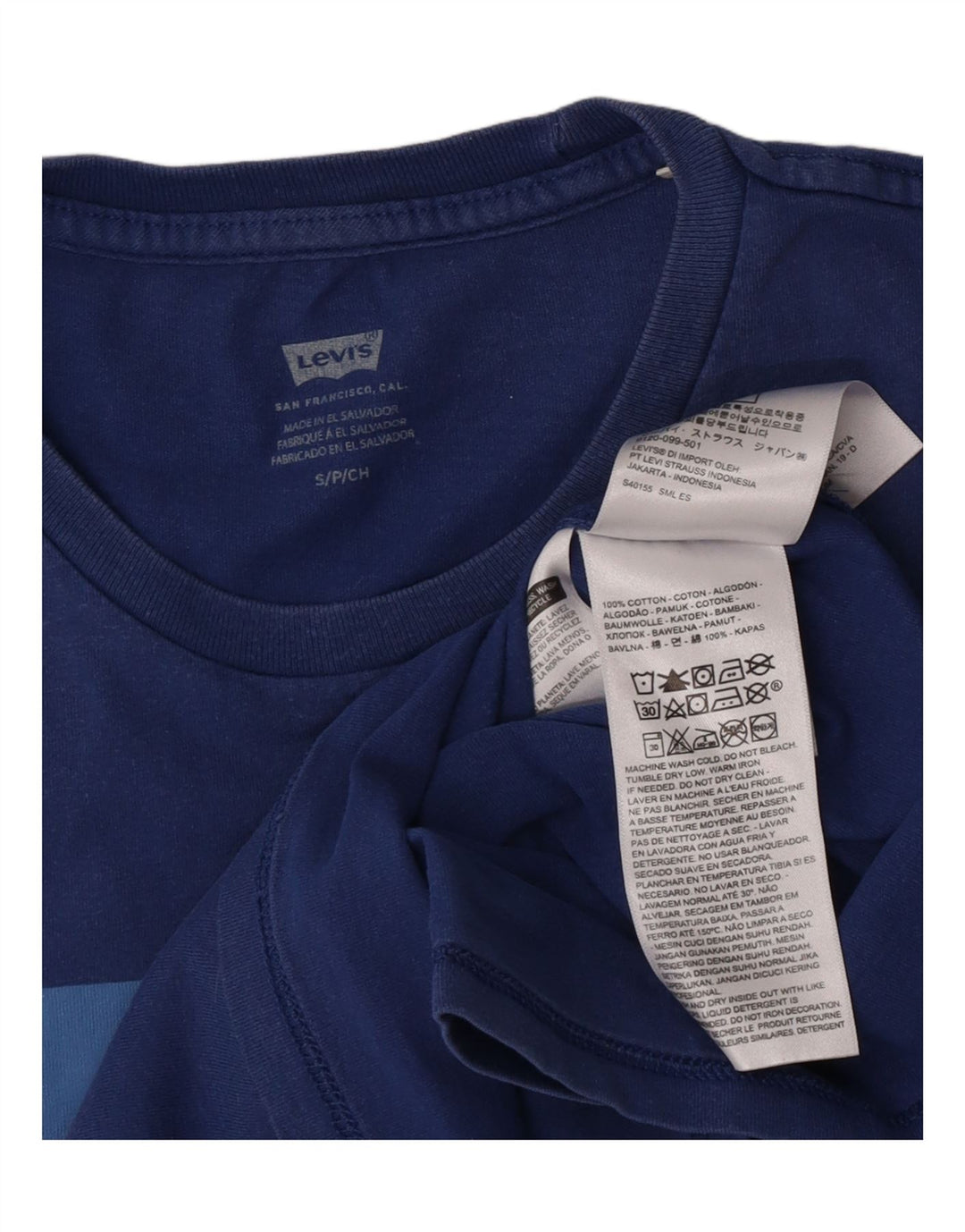 Levi's muška majica kratkih rukava s grafičkim motivima, mali plavi pamuk