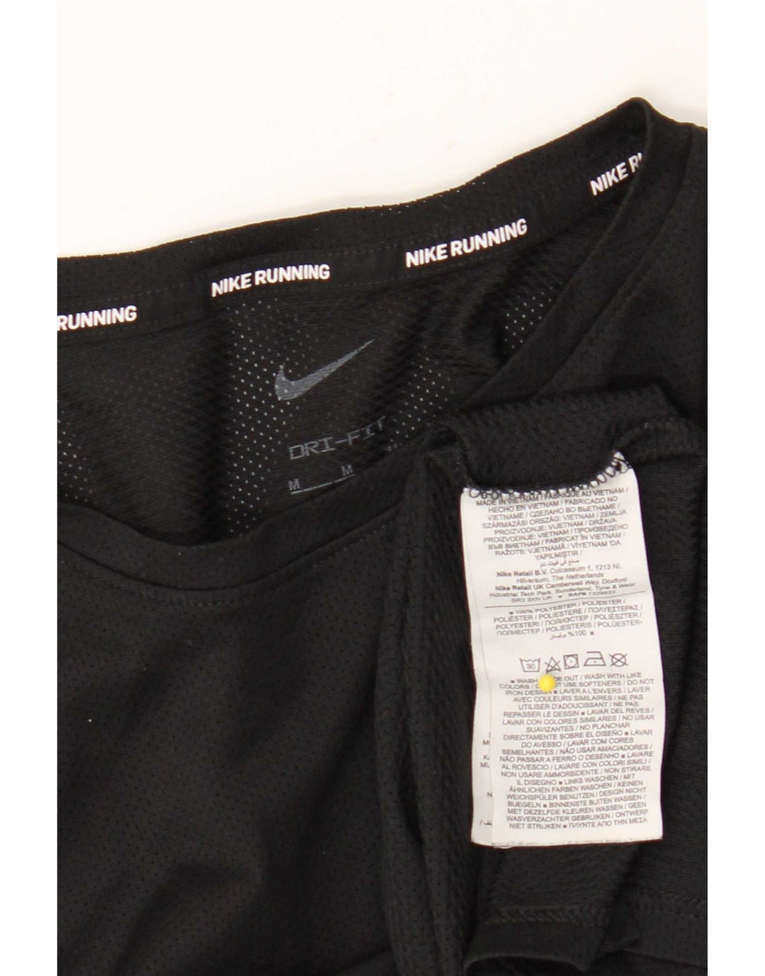 Nike Dri Fit majica kratkih rukava srednji crni poliester