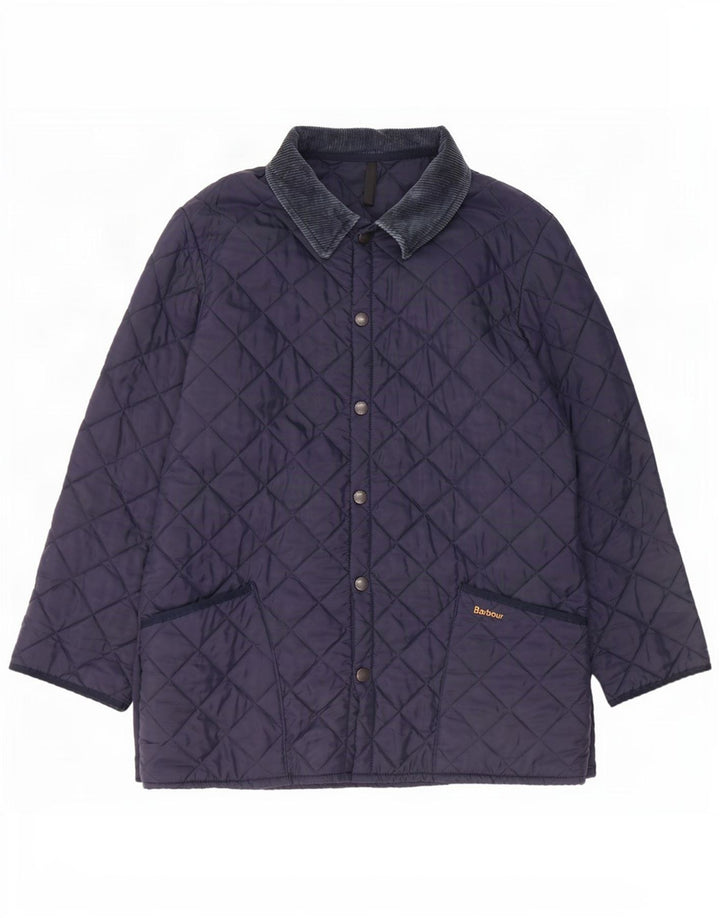 Barbour muška prošivena jakna LIDDESDALE UK 40 velika tamnoplava najlonska