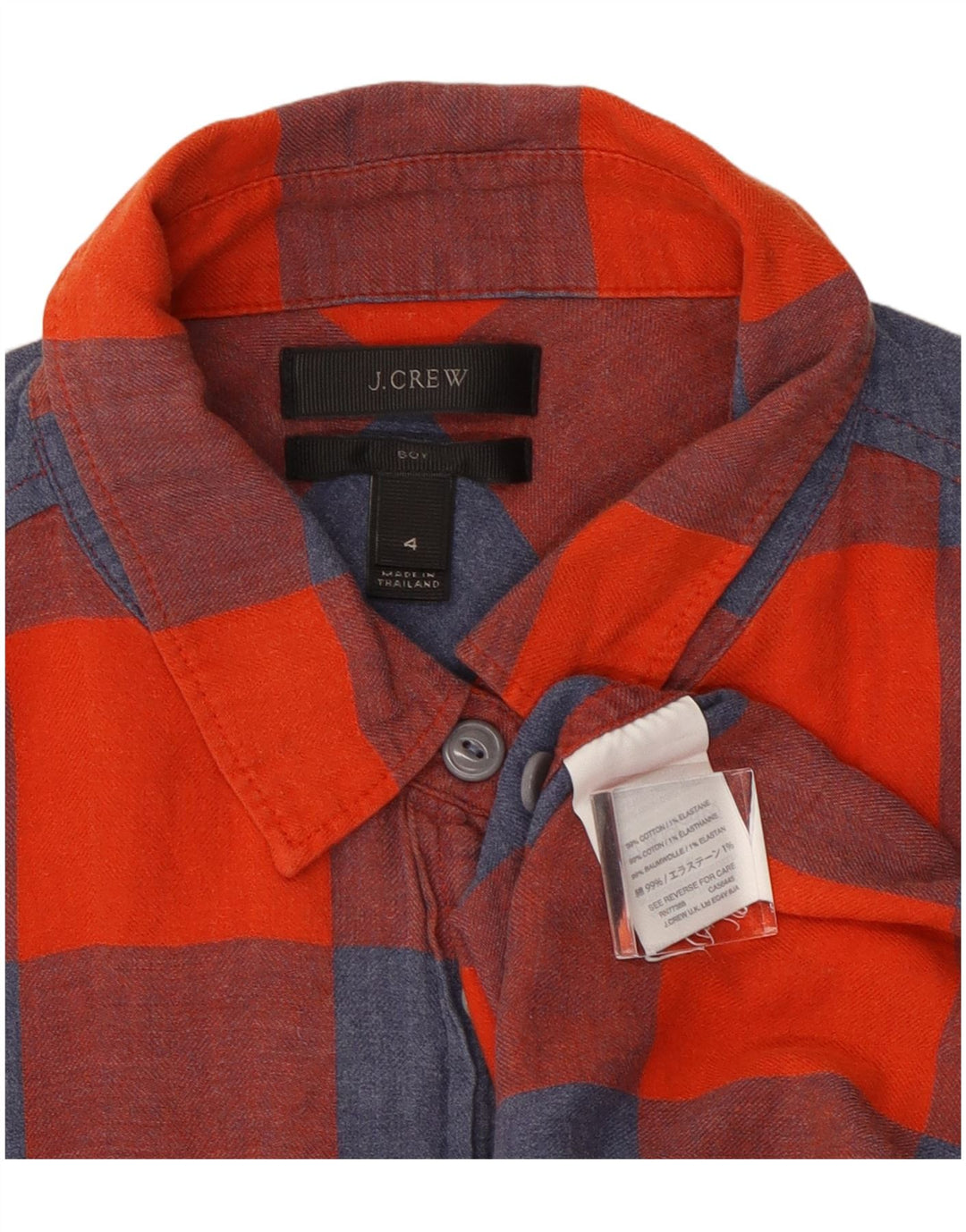 J. Crew Ženska flanelska košulja US 4 mali crveni karirani pamuk