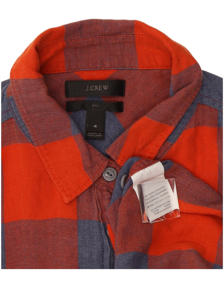 J. Crew Ženska flanelska košulja US 4 mali crveni karirani pamuk