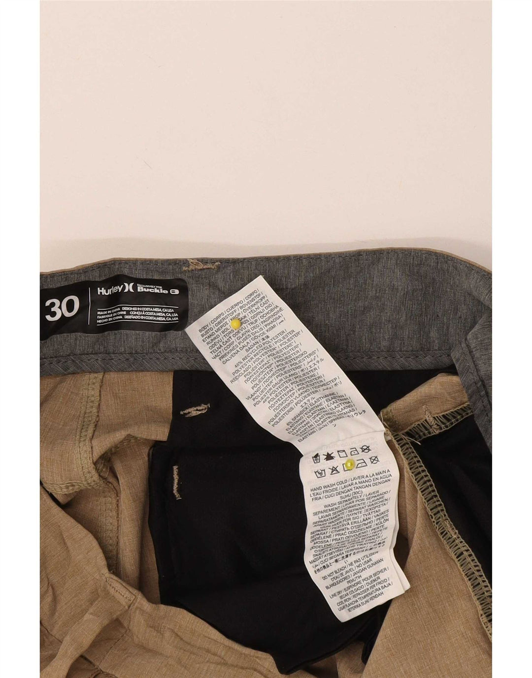 Muške hlače Hurley Chino W30 srednje bež poliester