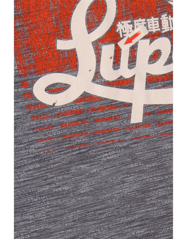 Superdry muška majica kratkih rukava s grafičkim motivima, veliki sivi flekasti poliester