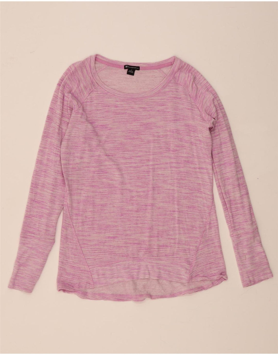 CHAMPION Womens Top Long Sleeve UK 10 Small Pink Rayon Vintage Champion and Second-Hand Champion from Messina Hembry 