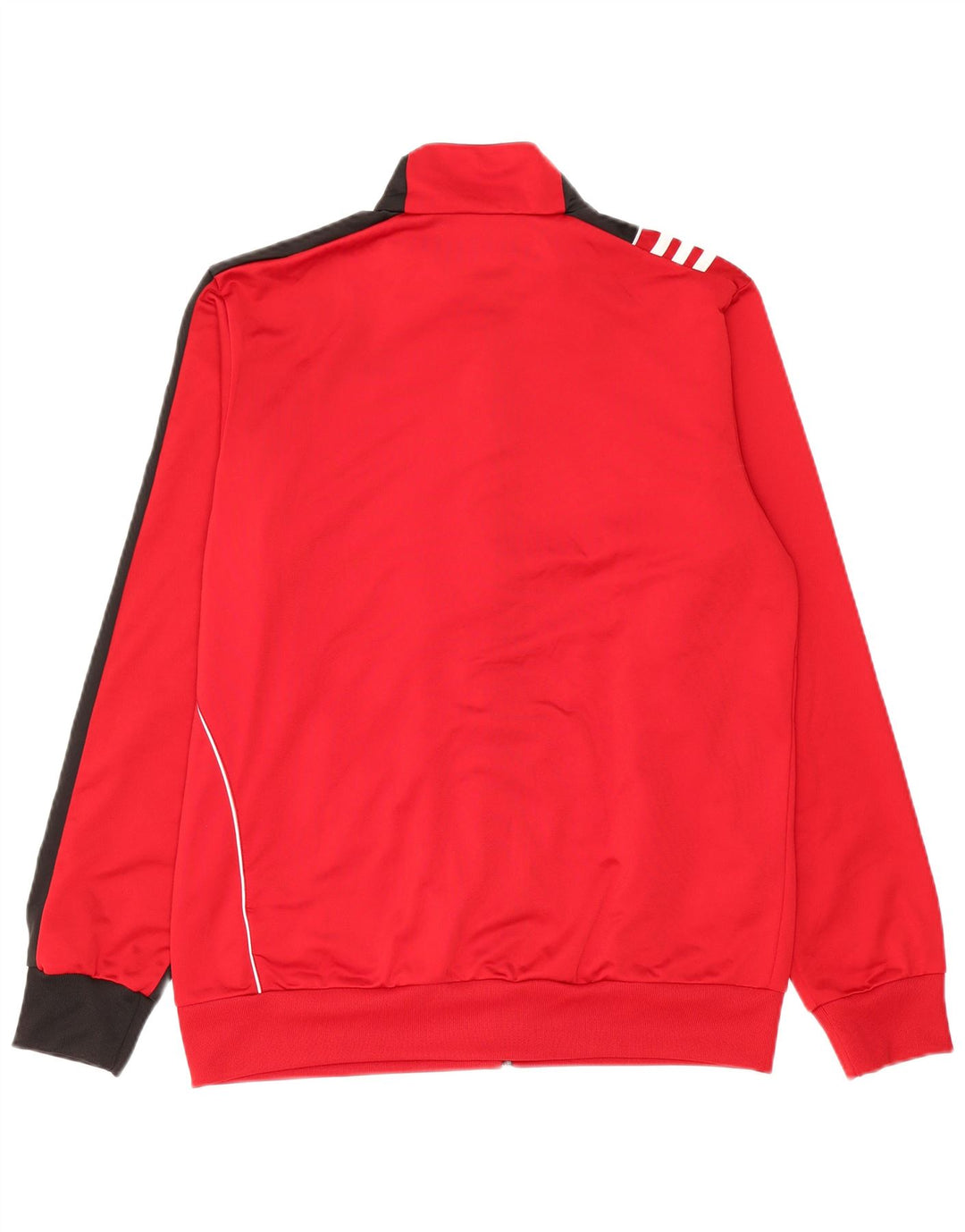 ADIDAS Mens Tracksuit Top Jacket UK 42/44 Large Red Colourblock Polyester