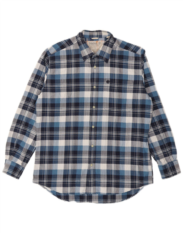 Timberland muška flanelska košulja srednje plave pamučne kare