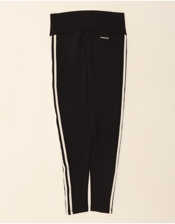 Adidas ženske Aeroready tajice UK 12/14 Srednje crni poliester